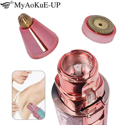 2 in 1 Rechargeable Hair Removal Machine for Women – Painless Electric Facial & Body Hair Remover