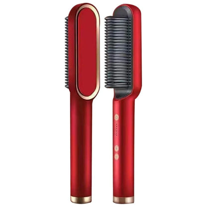 2 in 1 Electric Hair Straightener Curler Heating Styling Comb Straightening Brush - Multicolors 909